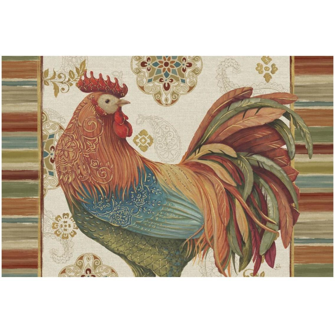Rooster Rainbow IA -Paper Art-32&quotx22"
