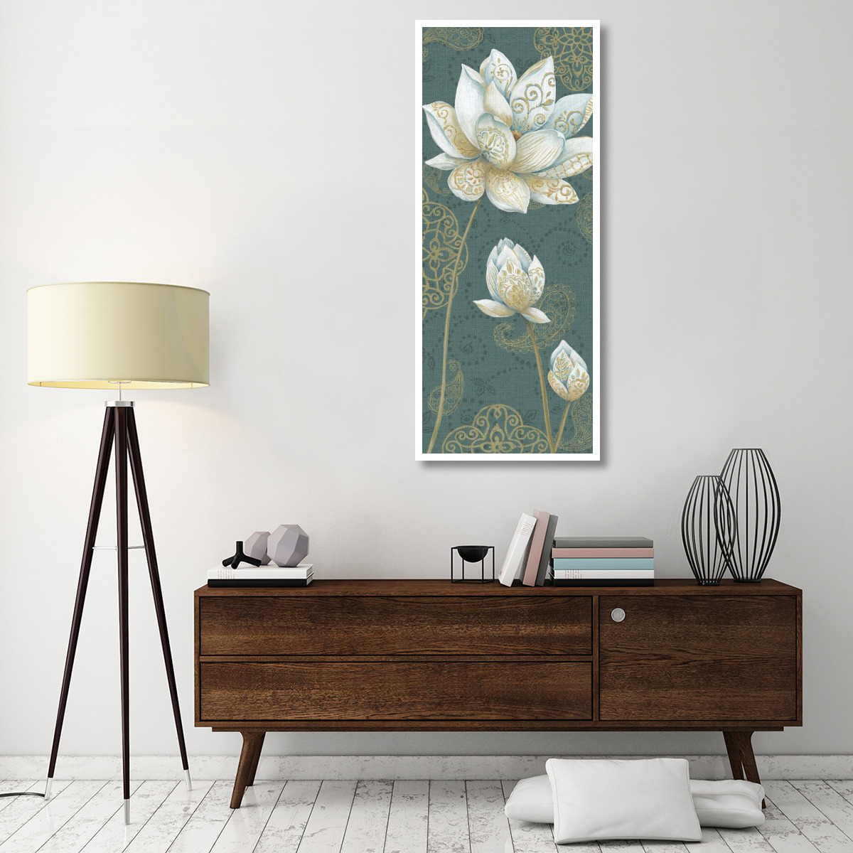 Lotus Dream IIB -Paper Art-26&quotx62"