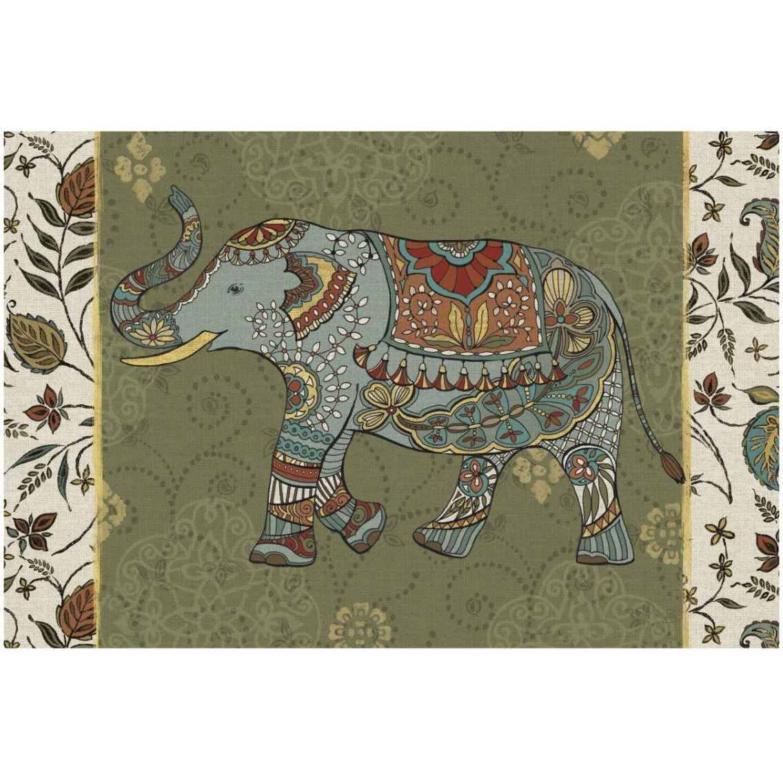 Elephant Caravan IIF -Paper Art-32&quotx22"