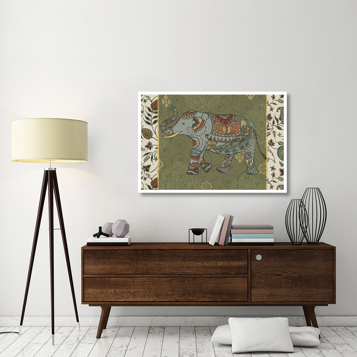 Elephant Caravan IIF -Paper Art-50&quotx34"