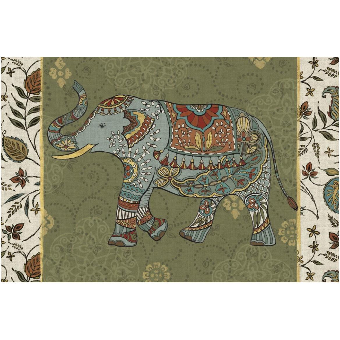 Elephant Caravan IIF -Paper Art-62&quotx42"