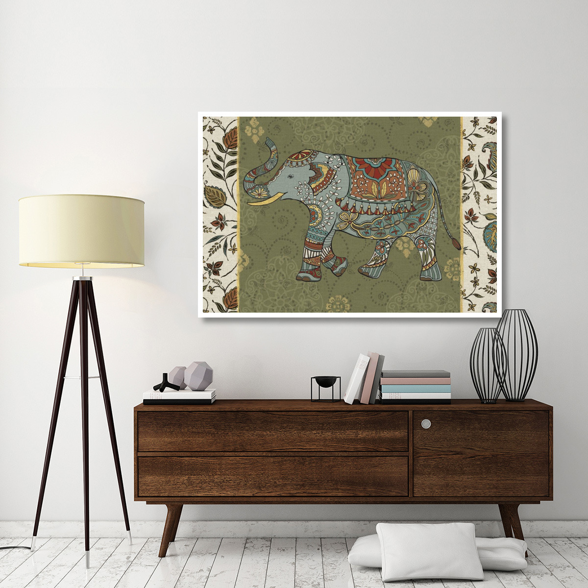 Elephant Caravan IIF -Paper Art-62&quotx42"