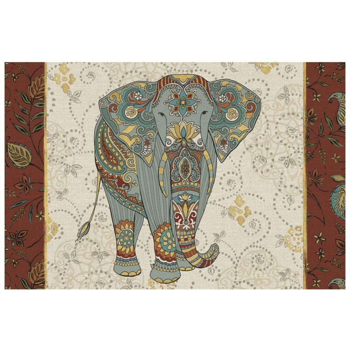 Elephant Caravan IA -Paper Art-20&quotx14"
