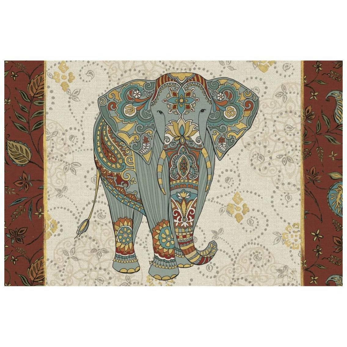 Elephant Caravan IA -Paper Art-26&quotx18"