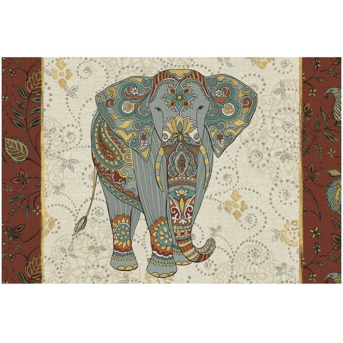 Elephant Caravan IA -Paper Art-32&quotx22"
