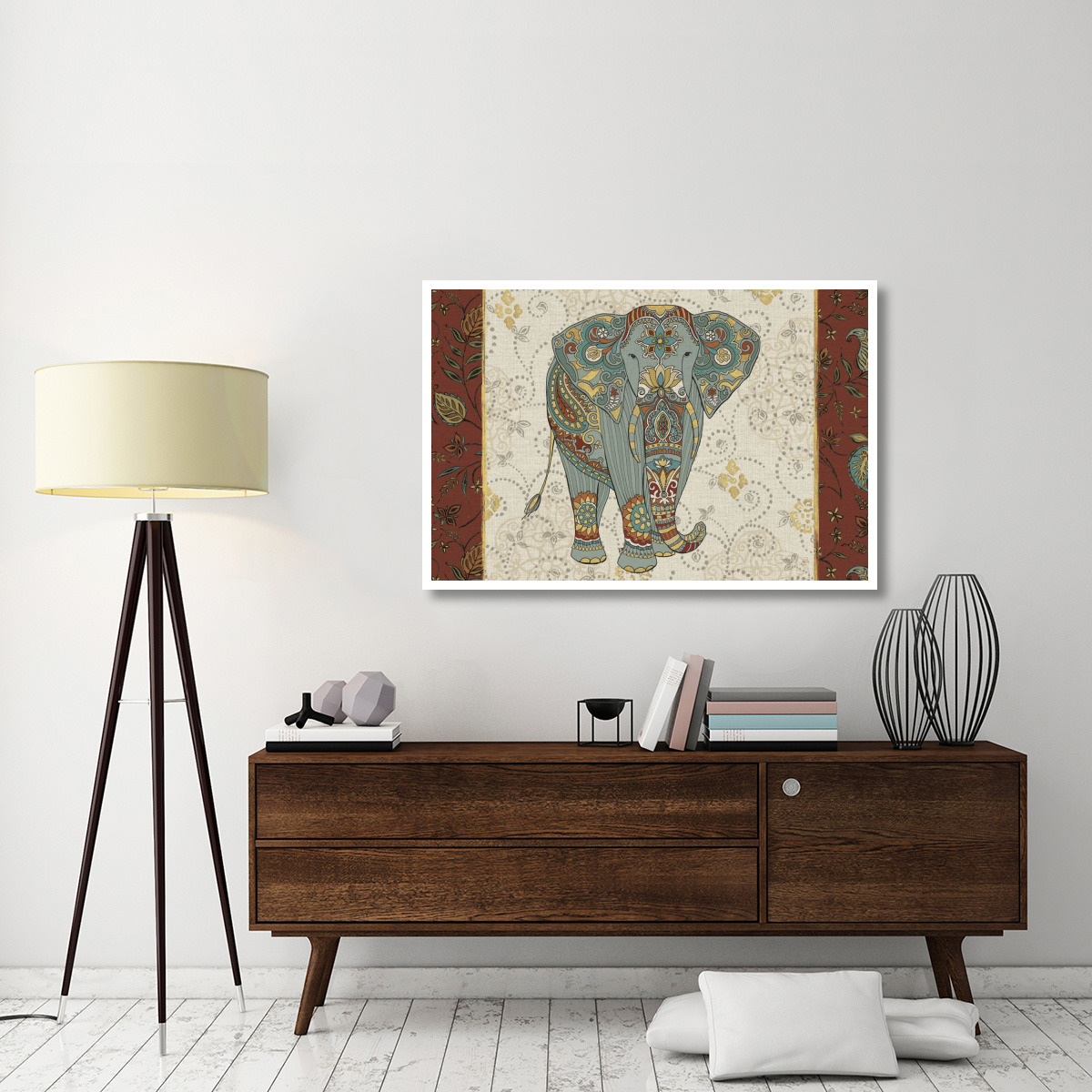 Elephant Caravan IA -Paper Art-50&quotx34"