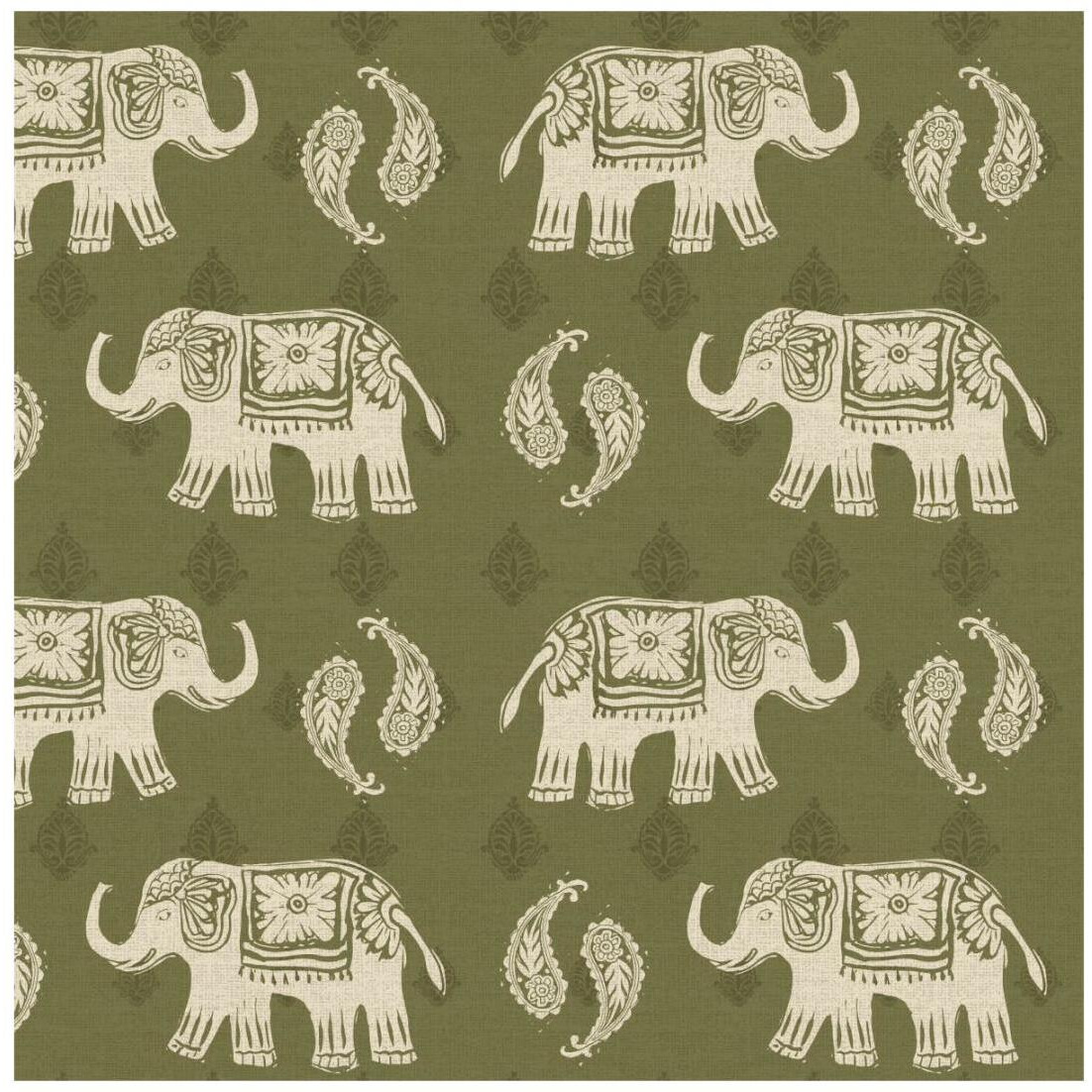 Woodcut Elephant Patterns -Paper Art-20&quotx20"