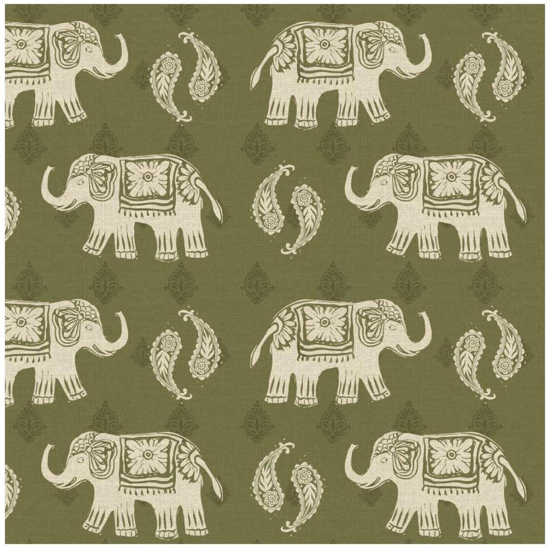 Woodcut Elephant Patterns -Paper Art-26&quotx26"