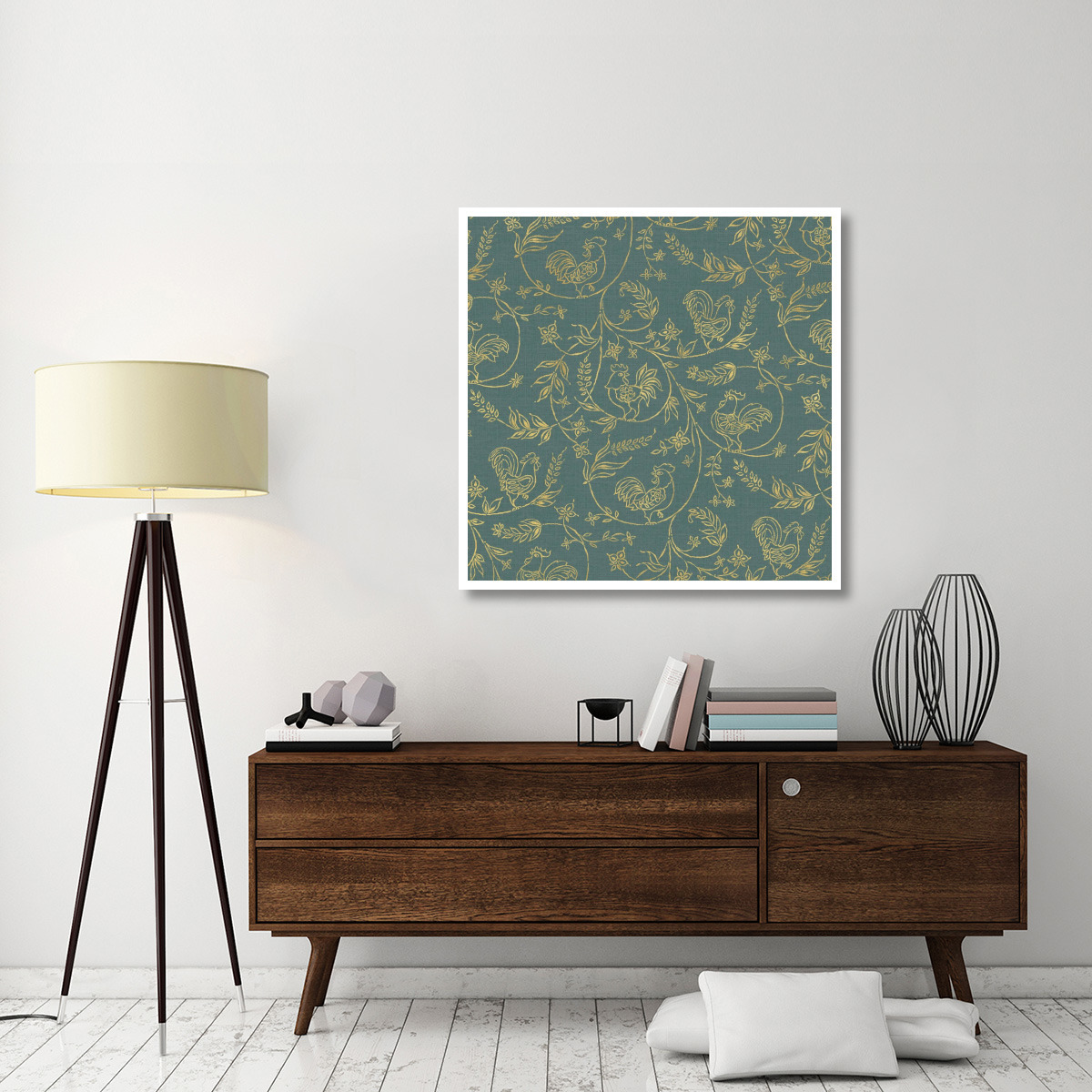 Rooster Trail Pattern III -Paper Art-42&quotx42"