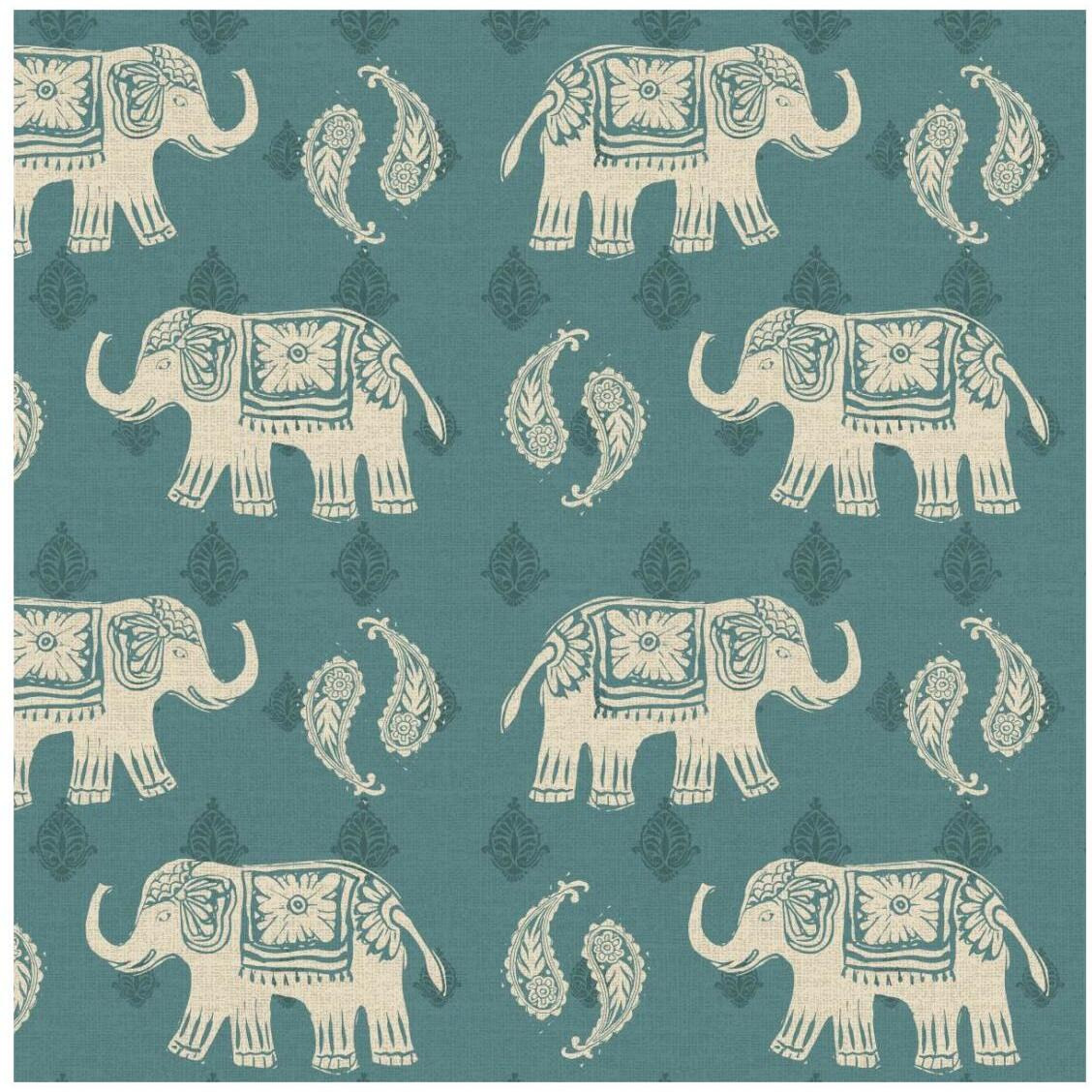 Woodcut Elephant Pattern B -Paper Art-26&quotx26"