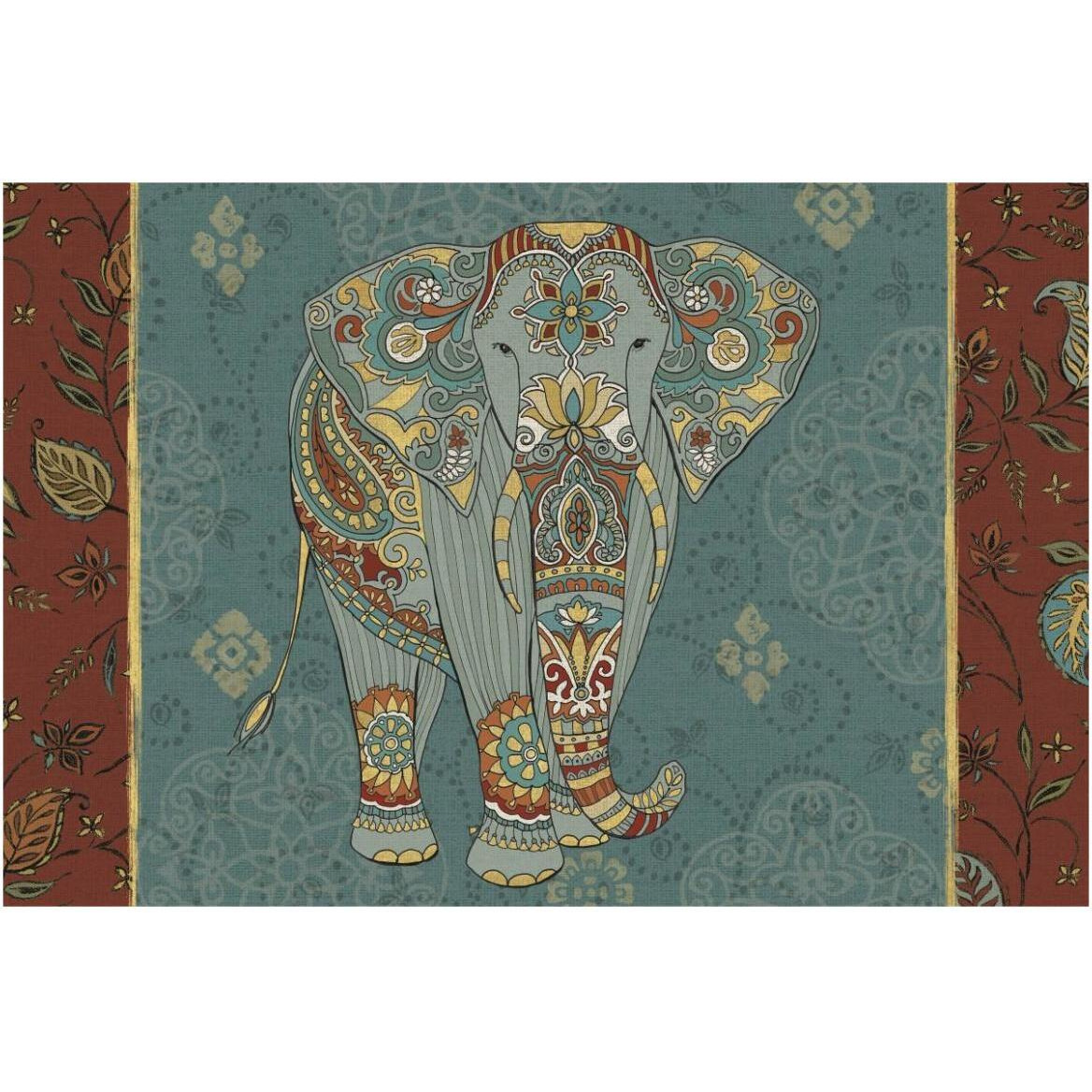 Elephant Caravan IB -Paper Art-62&quotx42"