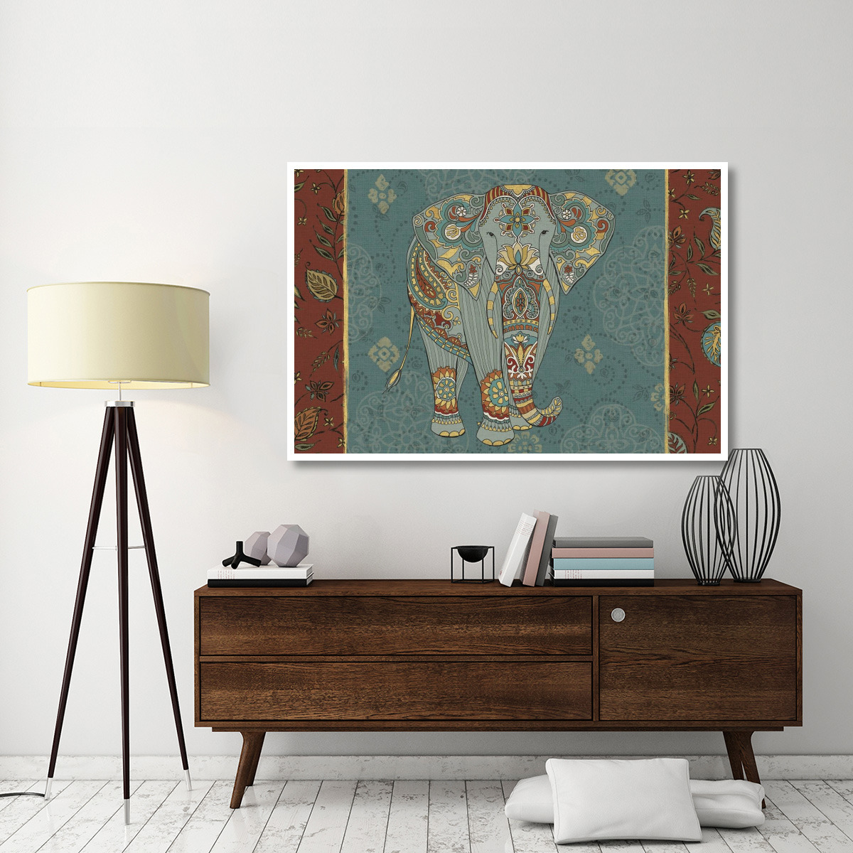 Elephant Caravan IB -Paper Art-62&quotx42"