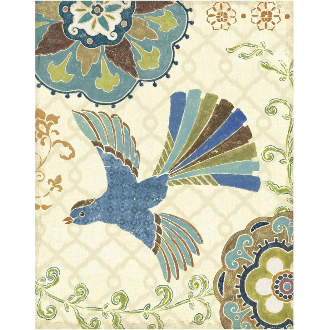 Eastern Tales Bird III -Paper Art-30&quotx37"