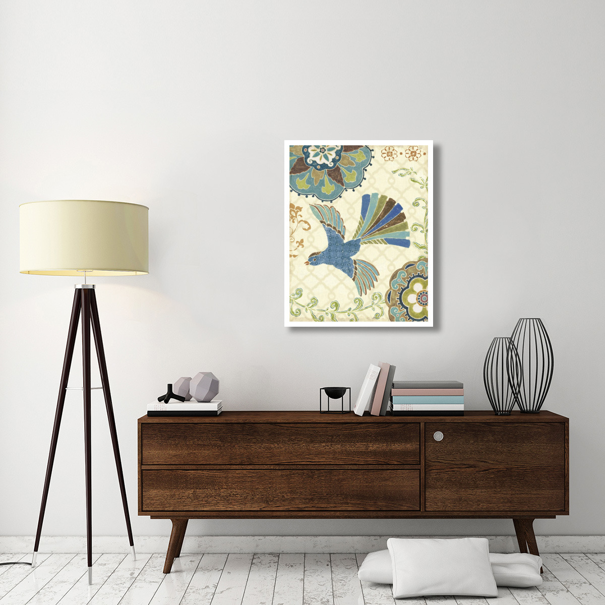 Eastern Tales Bird III -Paper Art-30&quotx37"