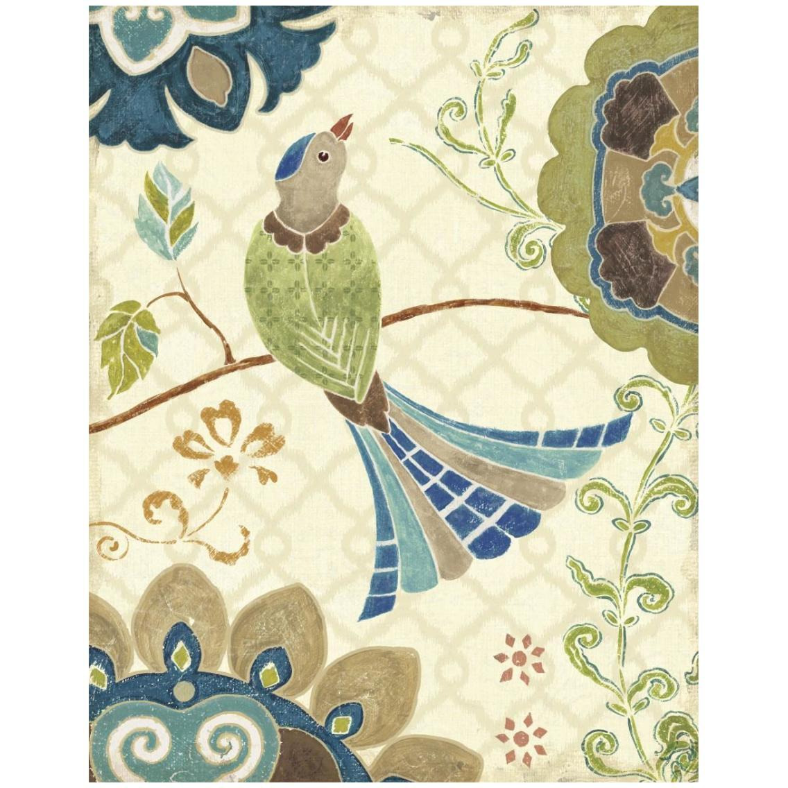 Eastern Tales Bird IV -Paper Art-24&quotx30"