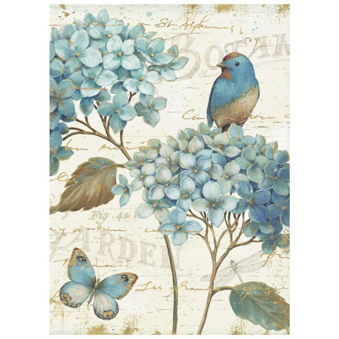 Blue Garden III Crop -Paper Art-20&quotx26"