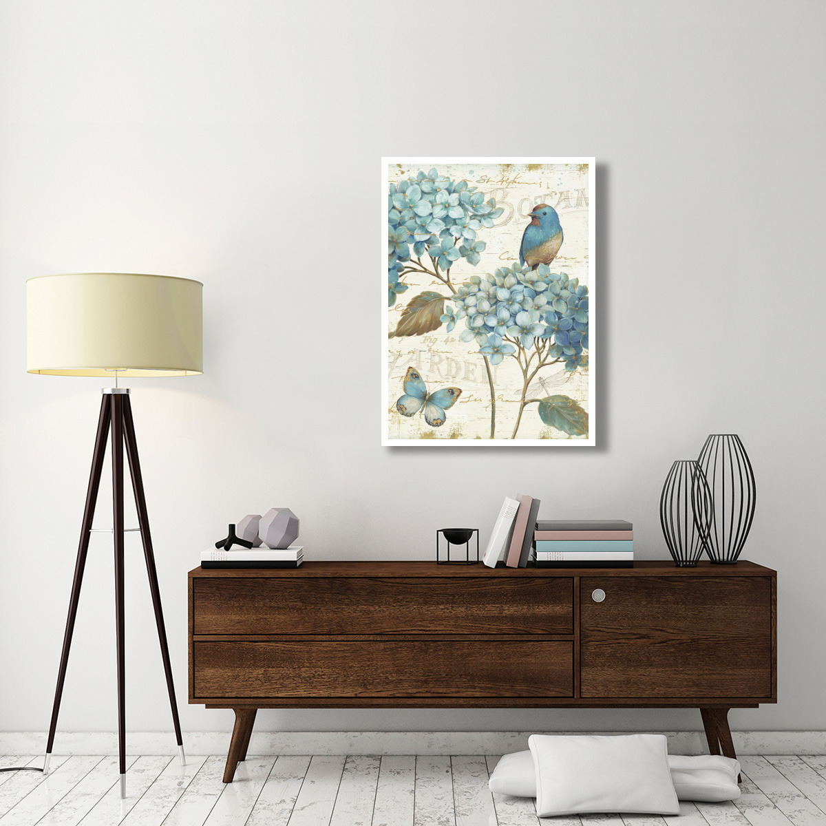 Blue Garden III Crop -Paper Art-32&quotx42"