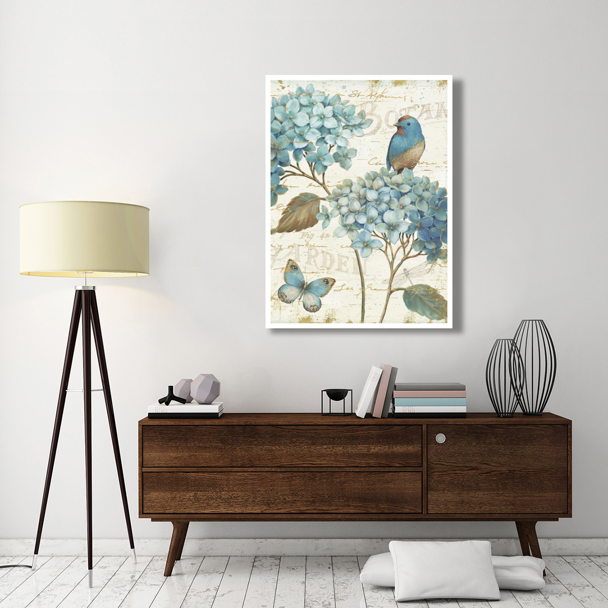 Blue Garden III Crop -Paper Art-38&quotx50"