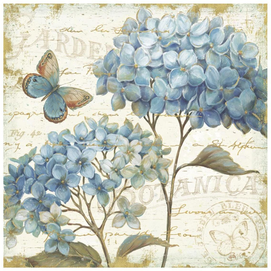 Blue Garden IV -Paper Art-26&quotx26"