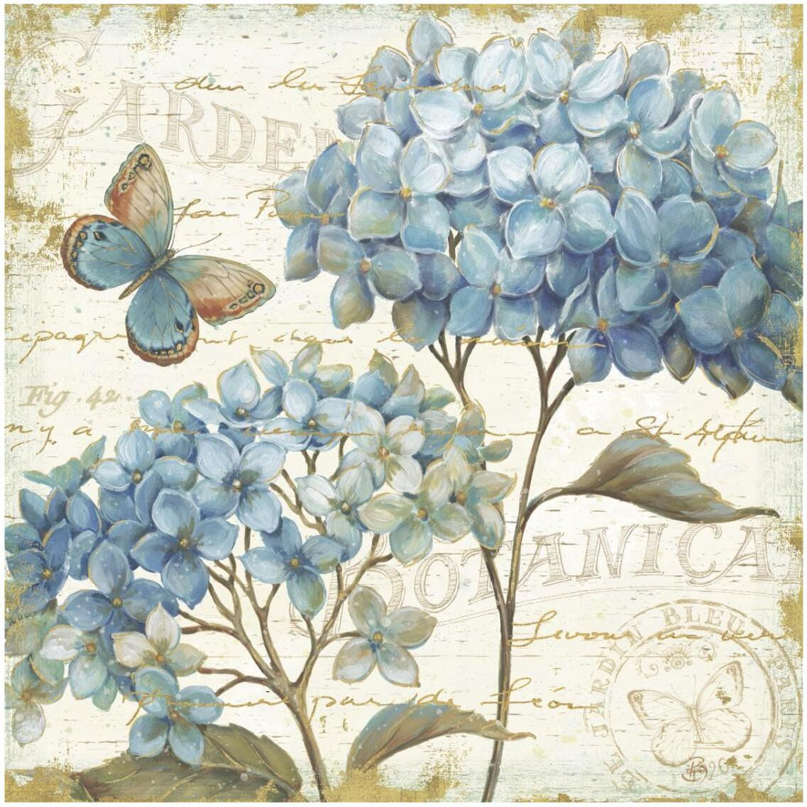 Blue Garden IV -Paper Art-32&quotx32"