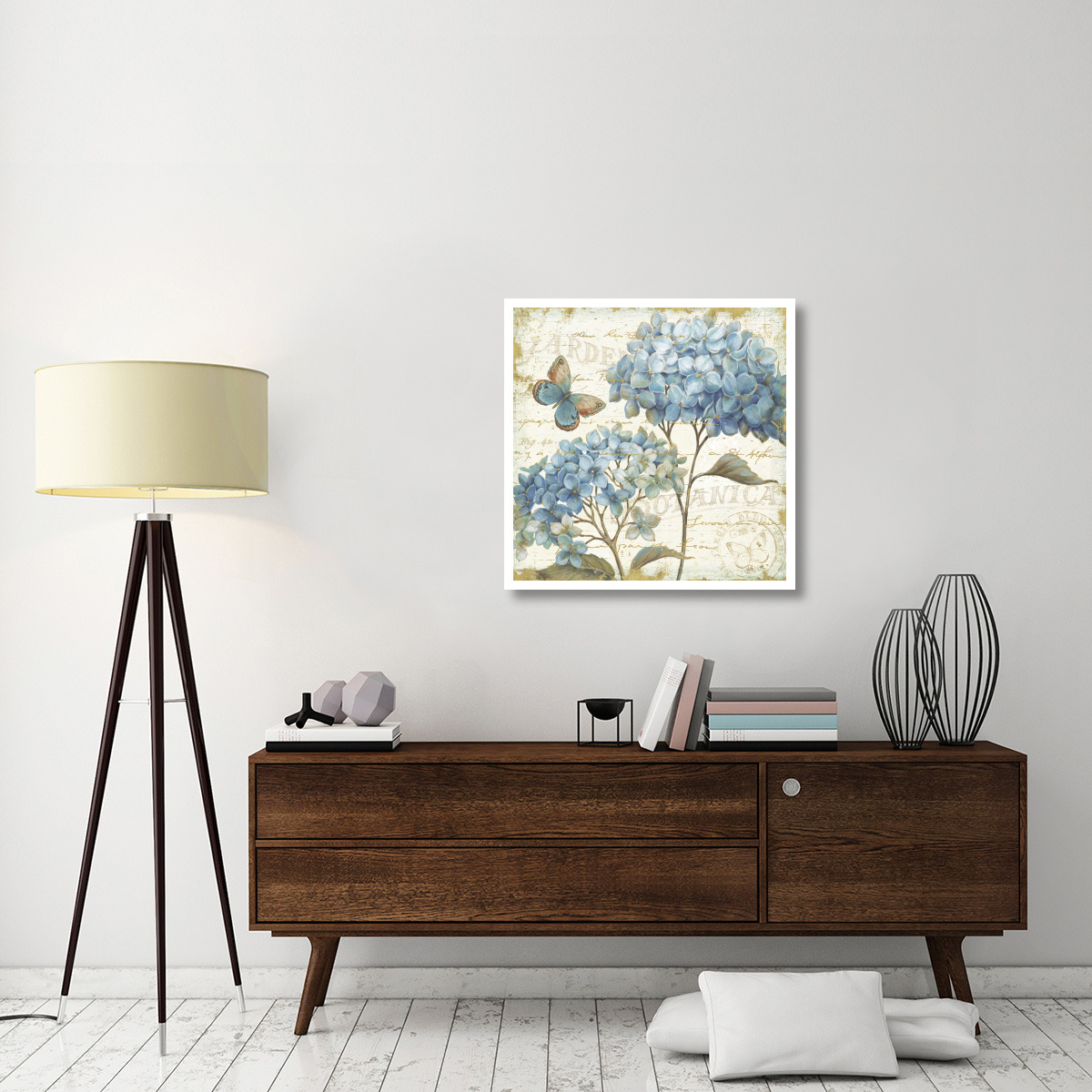 Blue Garden IV -Paper Art-32&quotx32"