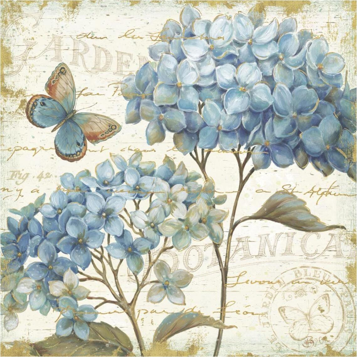 Blue Garden IV -Paper Art-38&quotx38"
