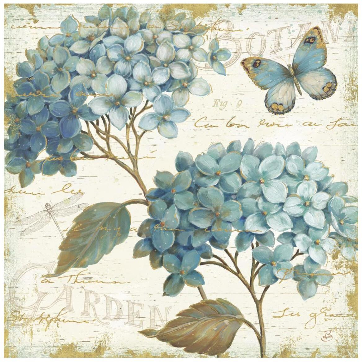 Blue Garden V -Paper Art-42&quotx42"