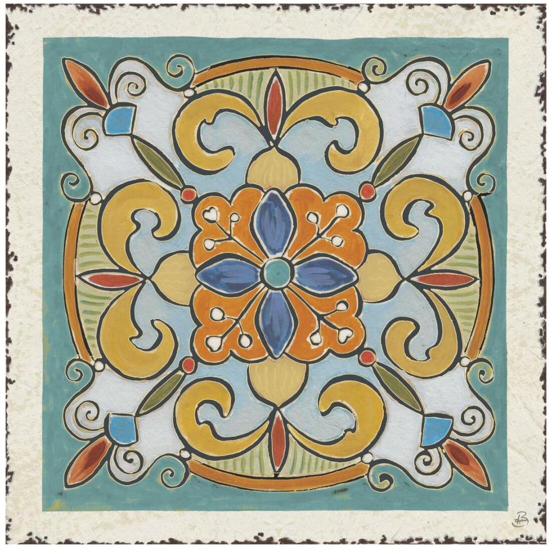 Mediterranean Flair VII -Paper Art-20&quotx20"