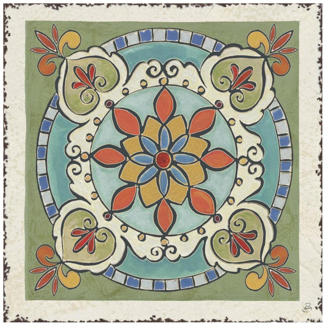 Mediterranean Flair IX -Paper Art-20&quotx20"