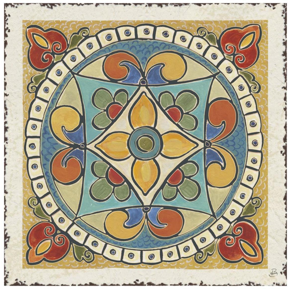 Mediterranean Flair X -Paper Art-42&quotx42"