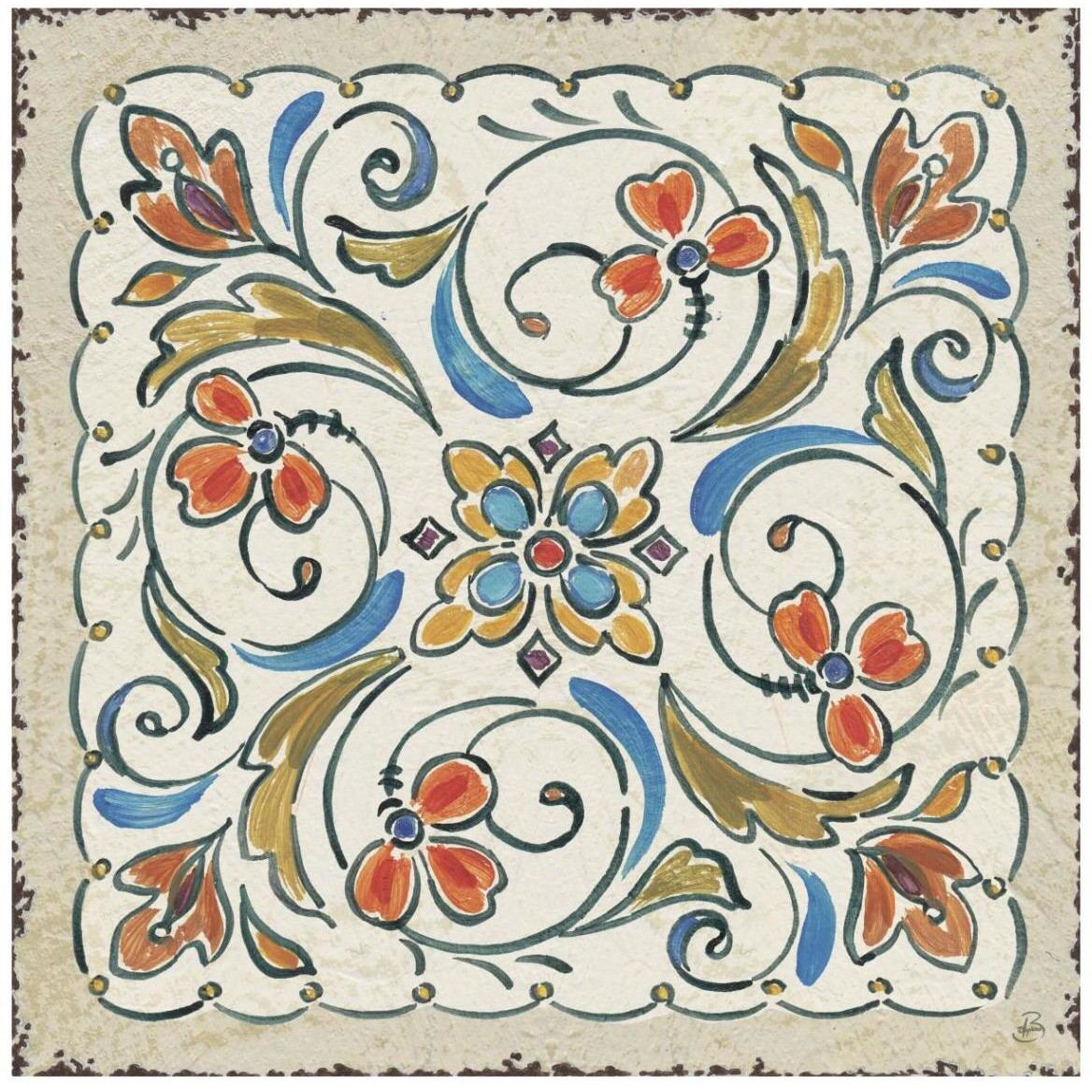 Mediterranean Flair XI -Paper Art-42&quotx42"