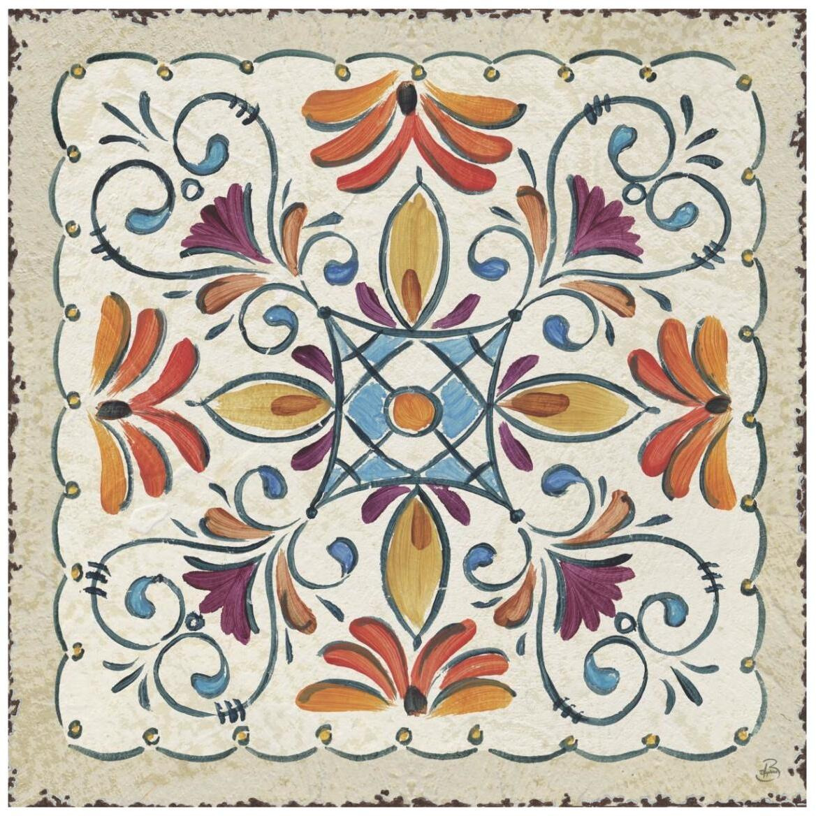 Mediterranean Flair XII -Paper Art-42&quotx42"