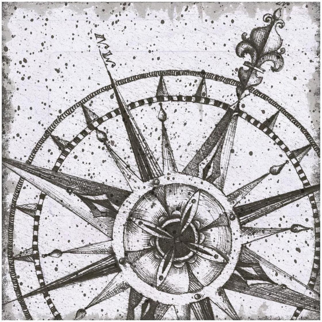 Coast to Coast I BW No Words -Paper Art-26&quotx26"