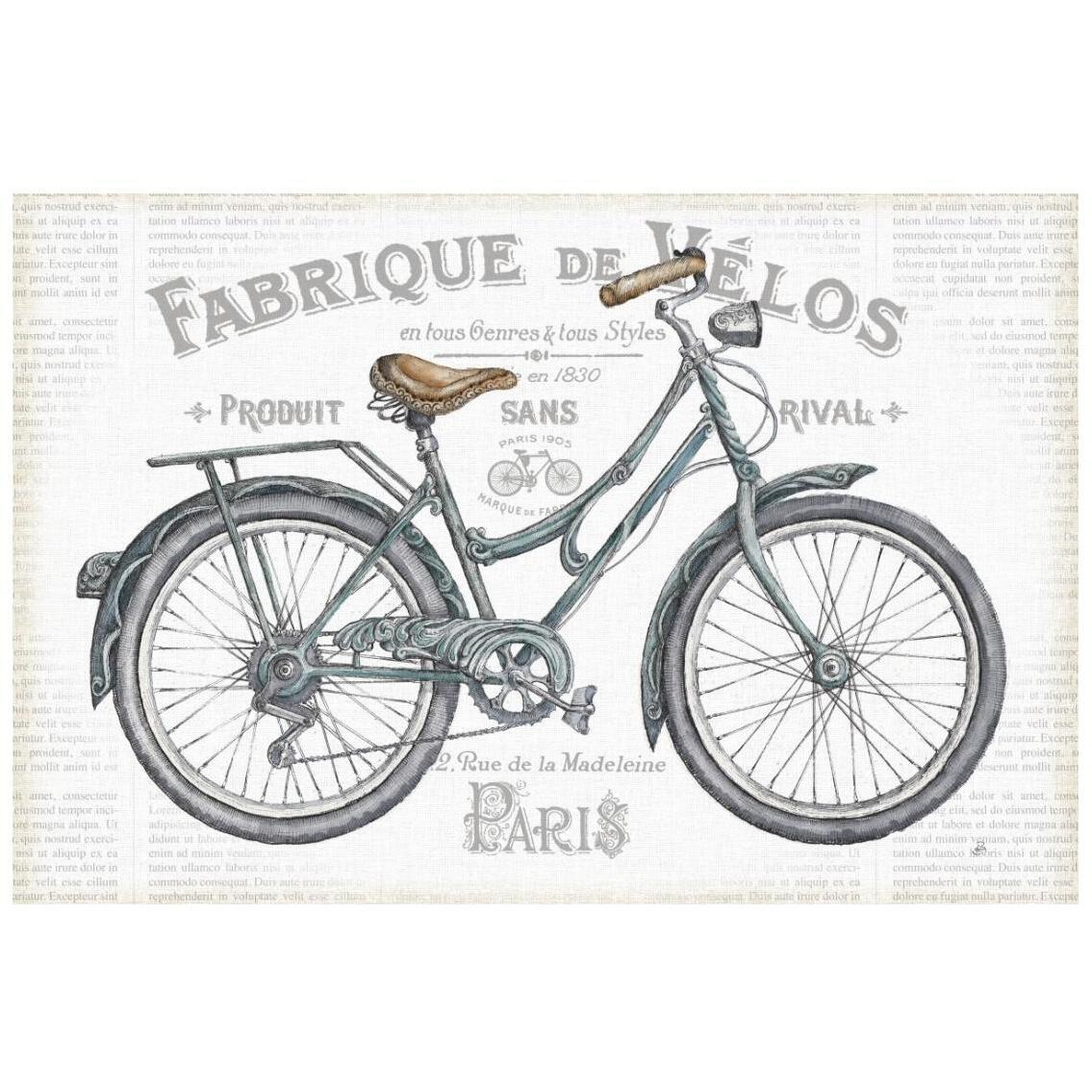 Bicycles I -Paper Art-26&quotx18"