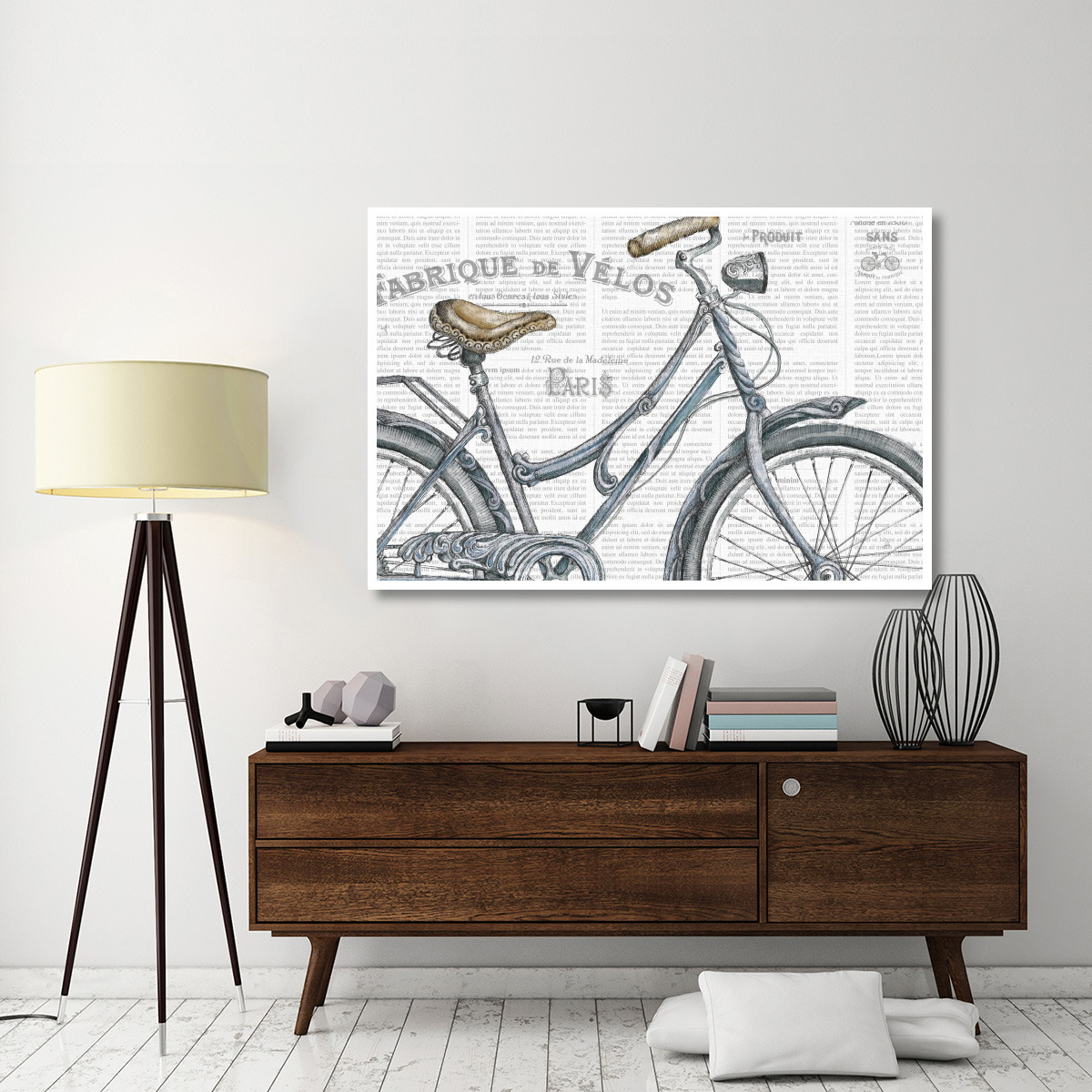 Bicycles III -Paper Art-62&quotx42"