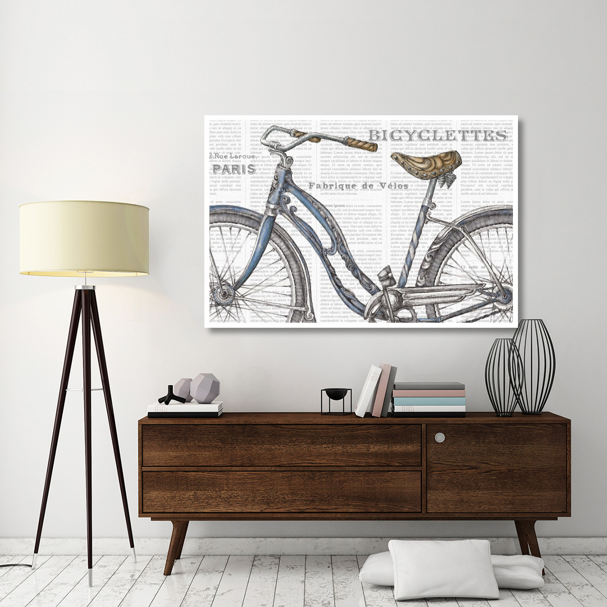 Bicycles IV -Paper Art-62&quotx42"