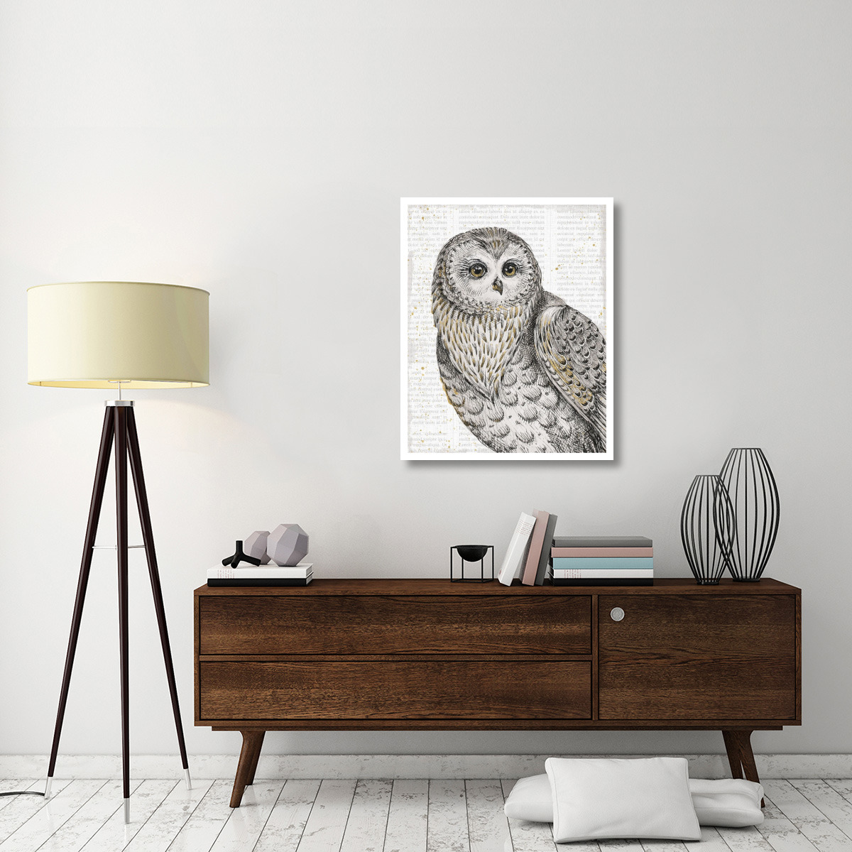 Beautiful Owls IV -Paper Art-30&quotx37"