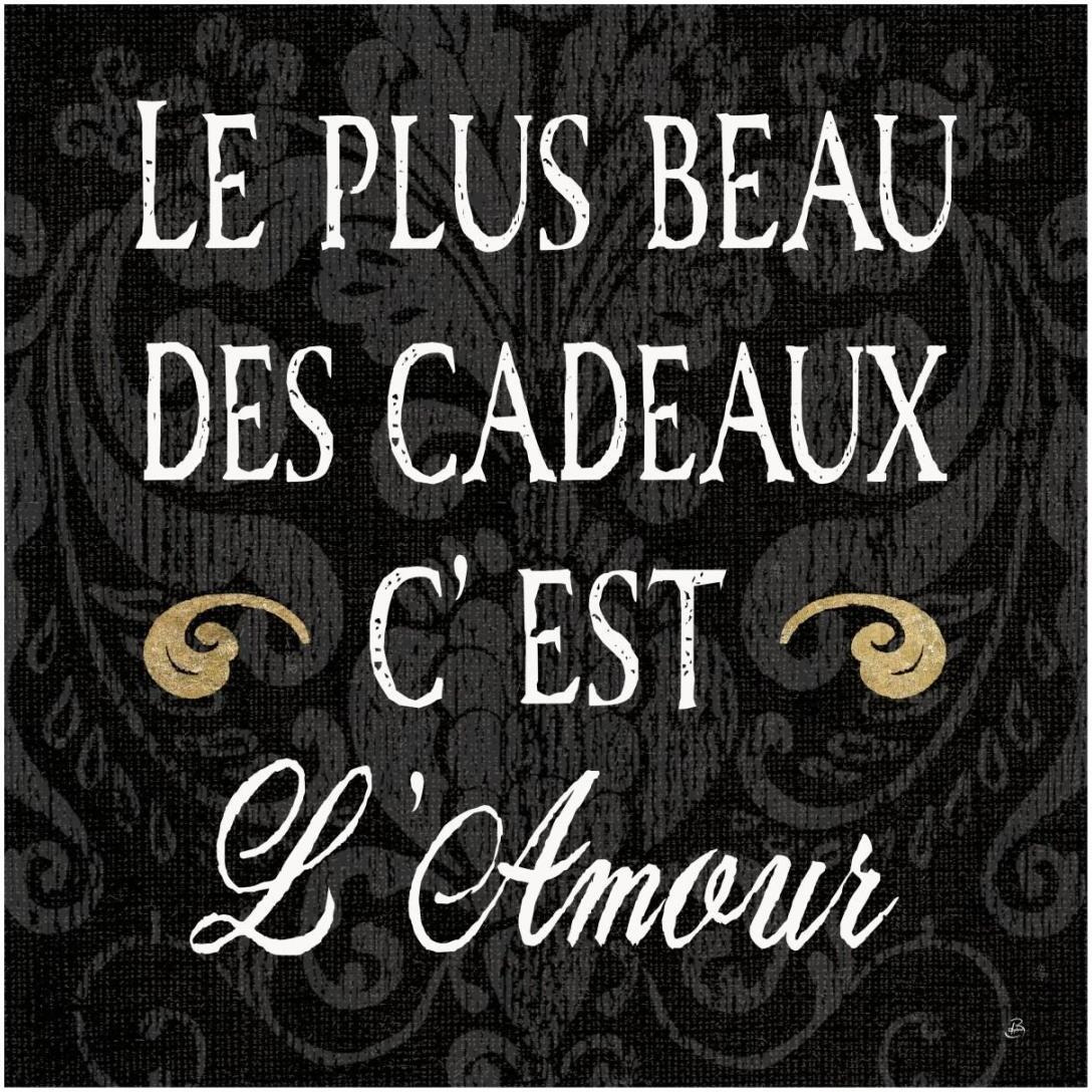 Inspirational Collage I French on Black -Paper Art-20&quotx20"