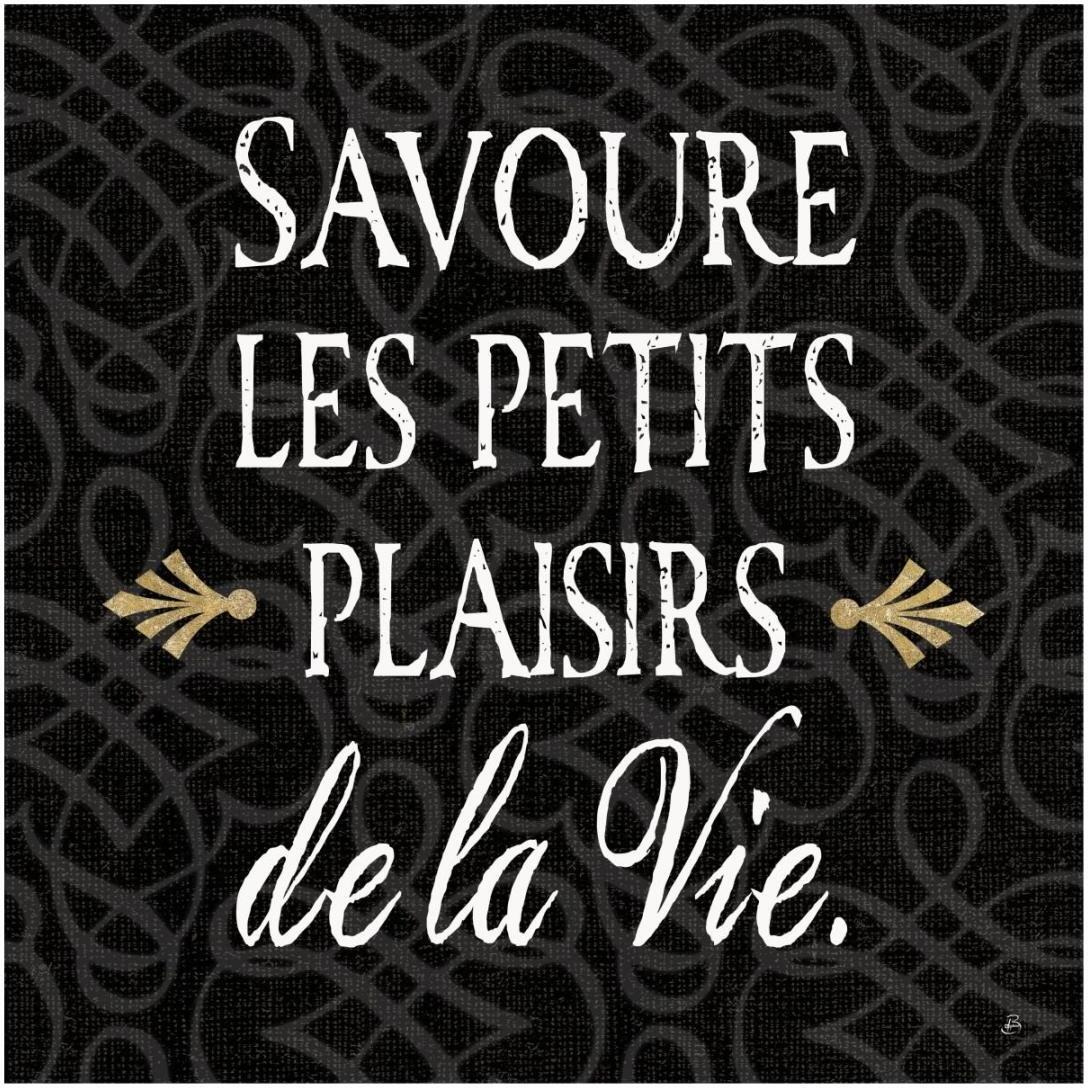 Inspirational Collage II French on Black -Paper Art-20&quotx20"