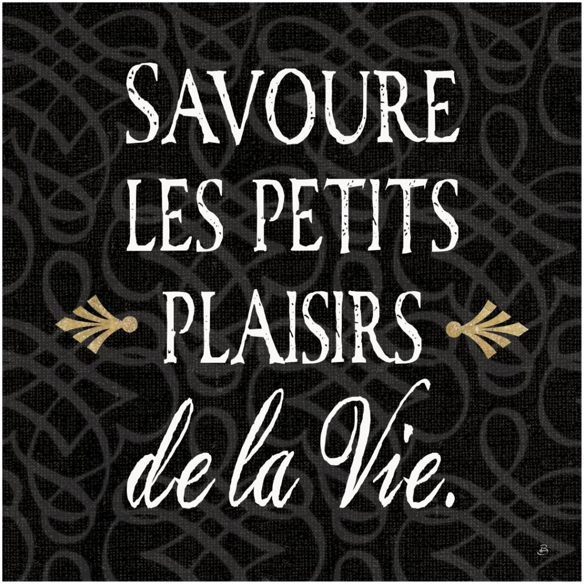 Inspirational Collage II French on Black -Paper Art-42&quotx42"