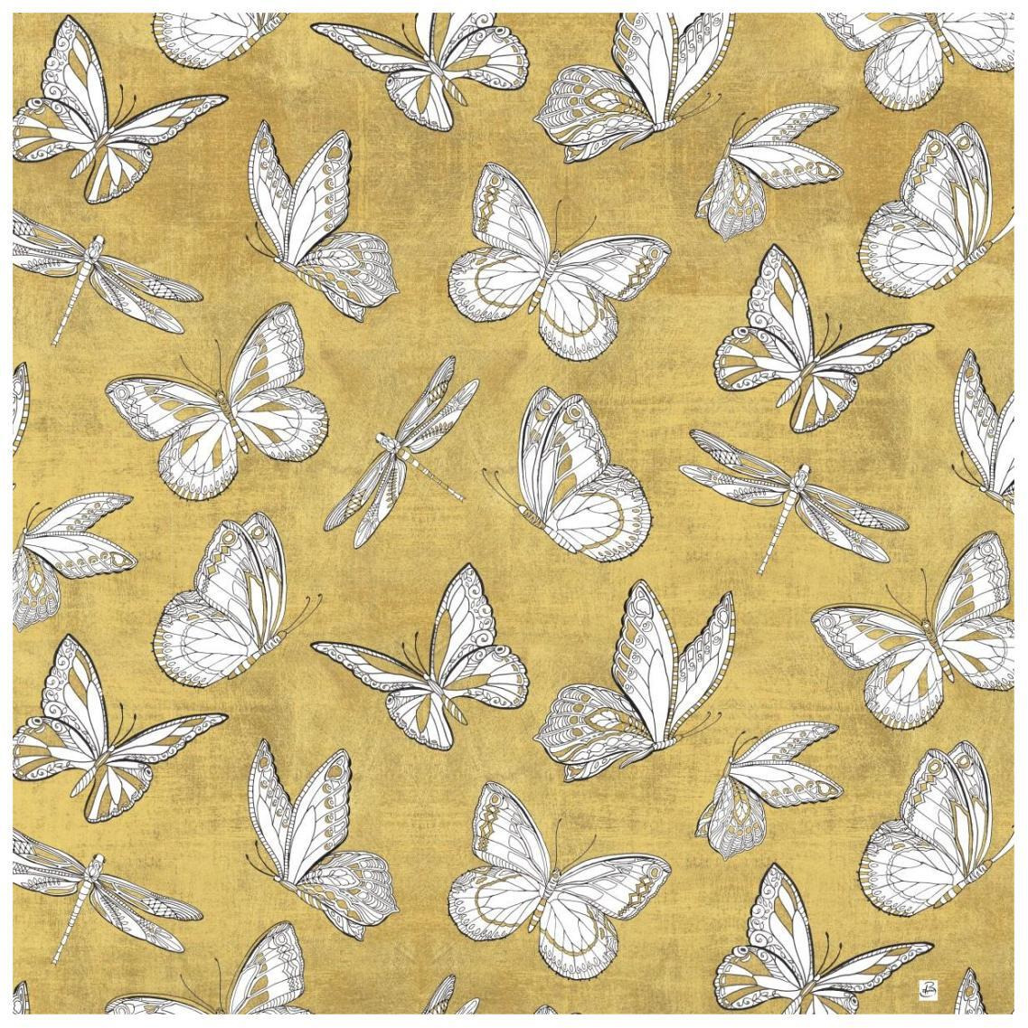 Color my World Butterfly Pattern Gold -Paper Art-26&quotx26"