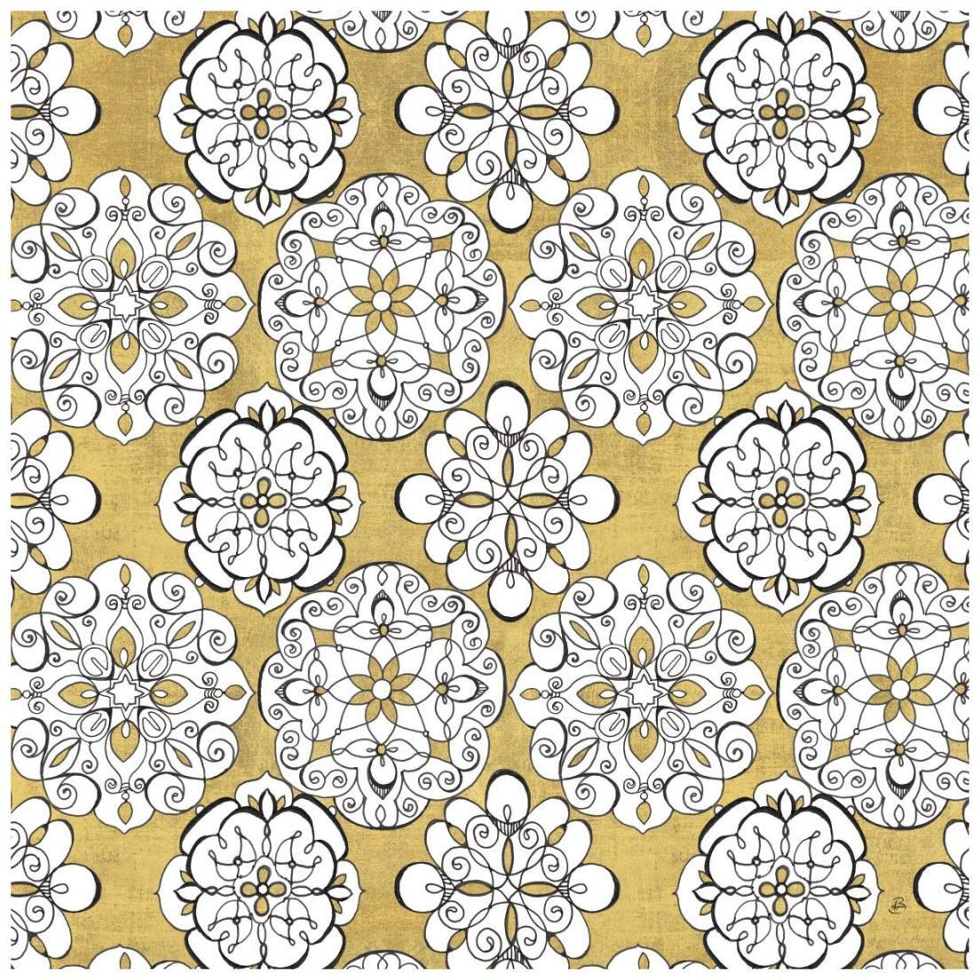 Color my World Kolam Pattern Gold -Paper Art-20&quotx20"