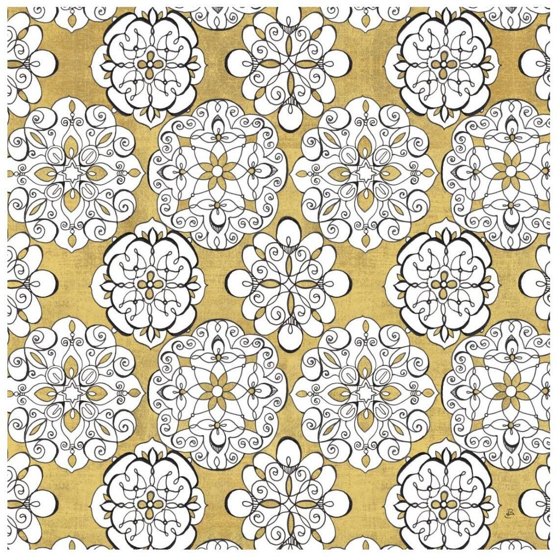 Color my World Kolam Pattern Gold -Paper Art-26&quotx26"
