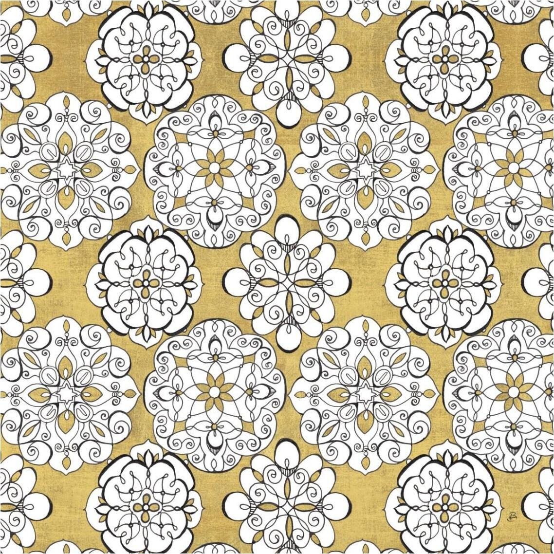 Color my World Kolam Pattern Gold -Paper Art-38&quotx38"