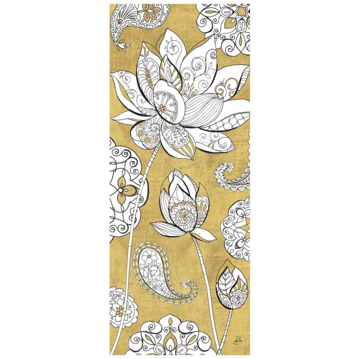 Color my World Lotus III Gold -Paper Art-18&quotx42"