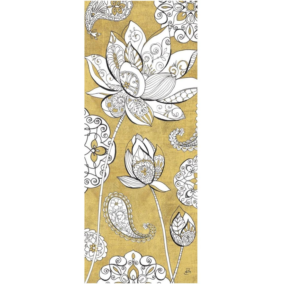 Color my World Lotus III Gold -Paper Art-26&quotx62"