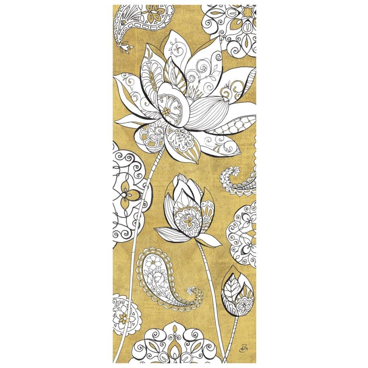 Color my World Lotus III Gold -Paper Art-32&quotx77"