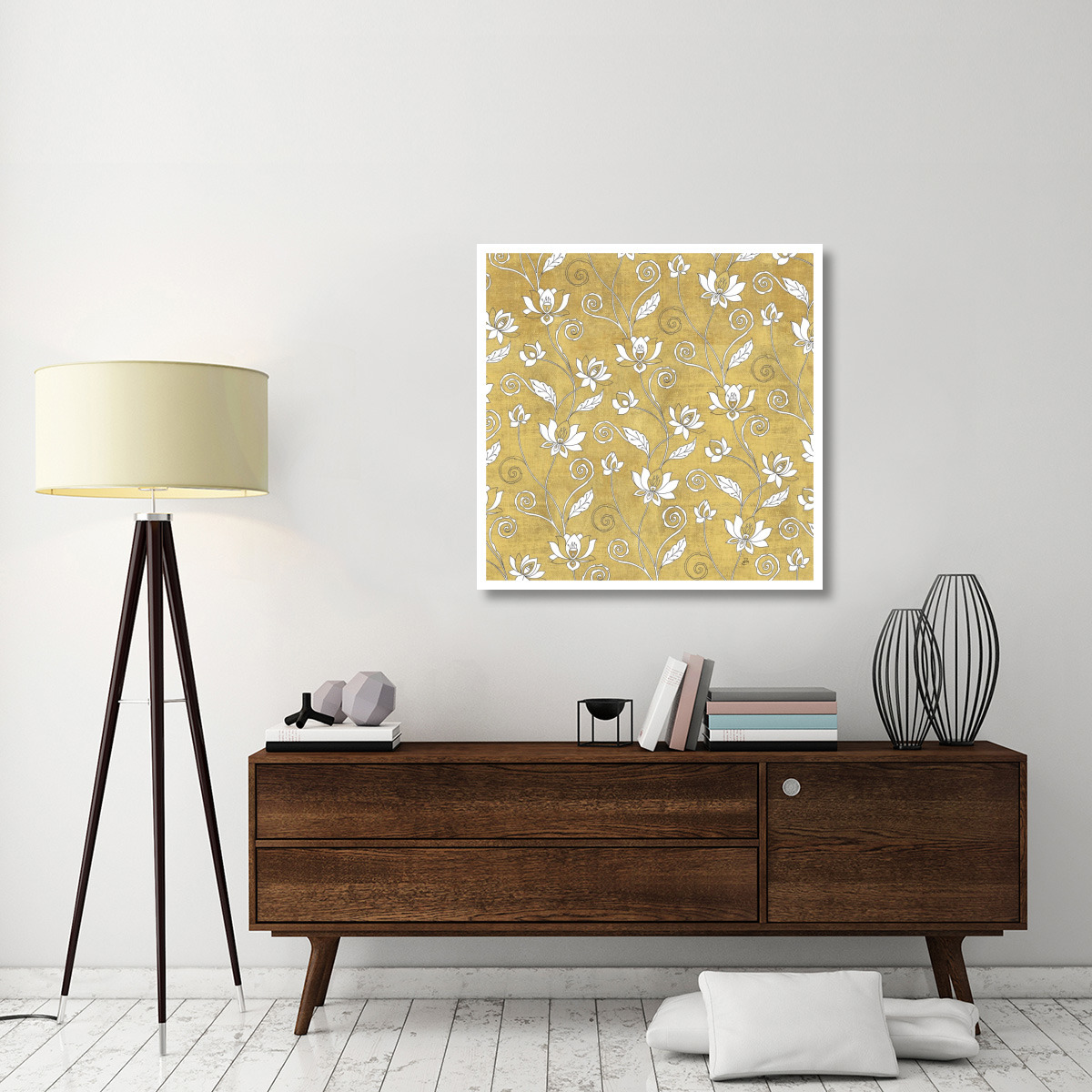 Color my World Lotus Pattern Gold -Paper Art-38&quotx38"