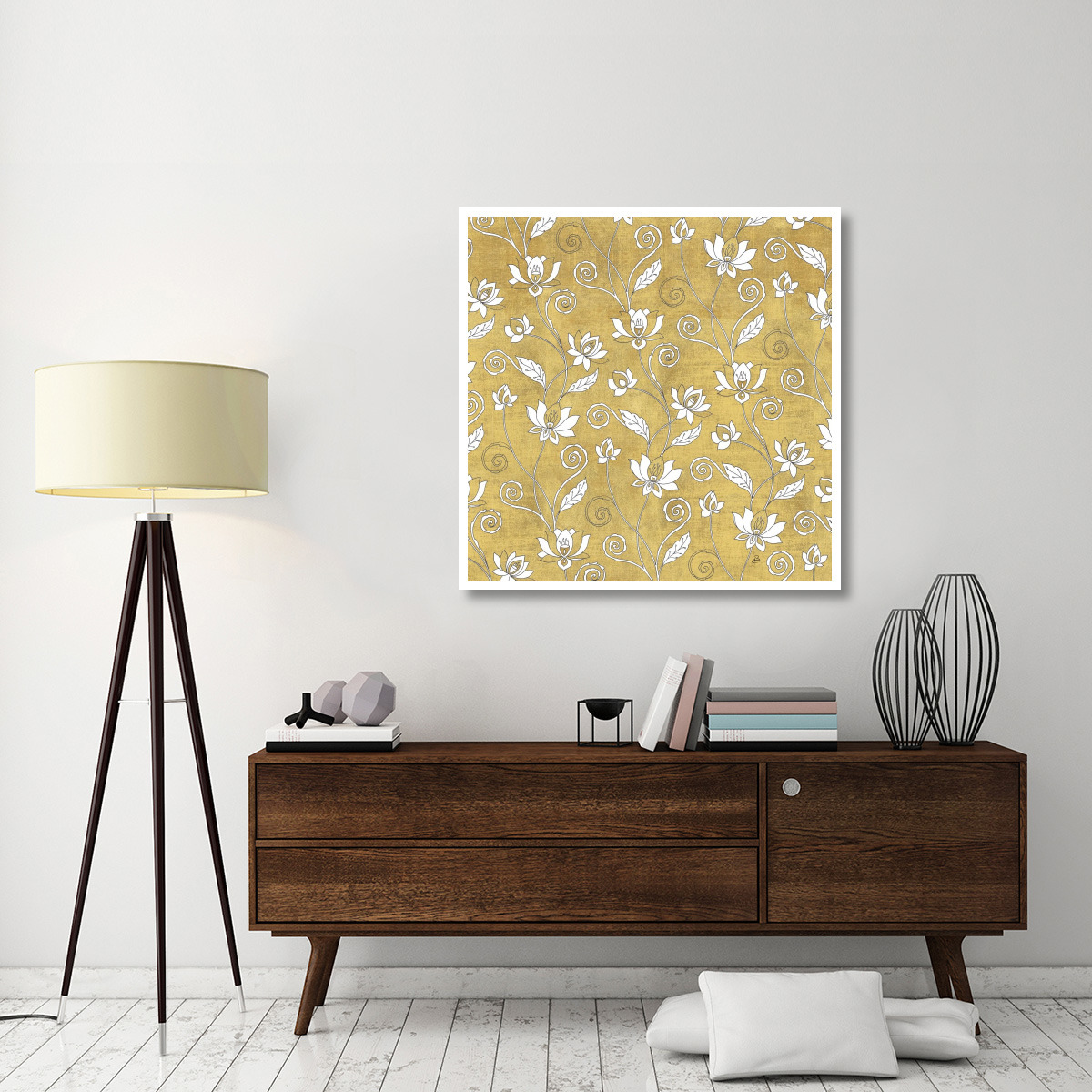 Color my World Lotus Pattern Gold -Paper Art-42&quotx42"