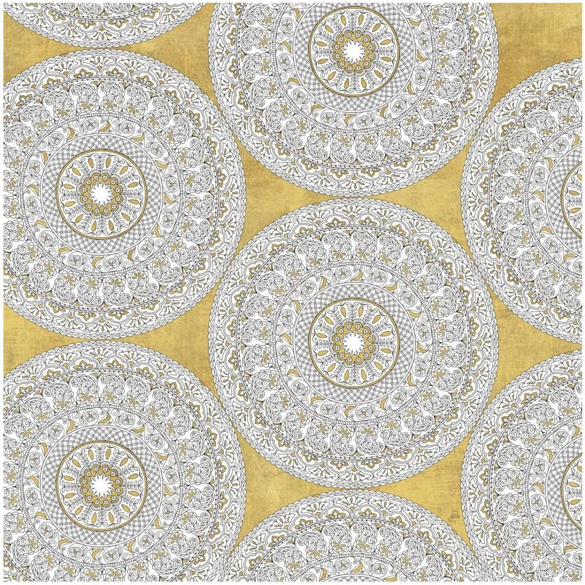 Color my World Mandala Pattern Gold -Paper Art-32&quotx32"